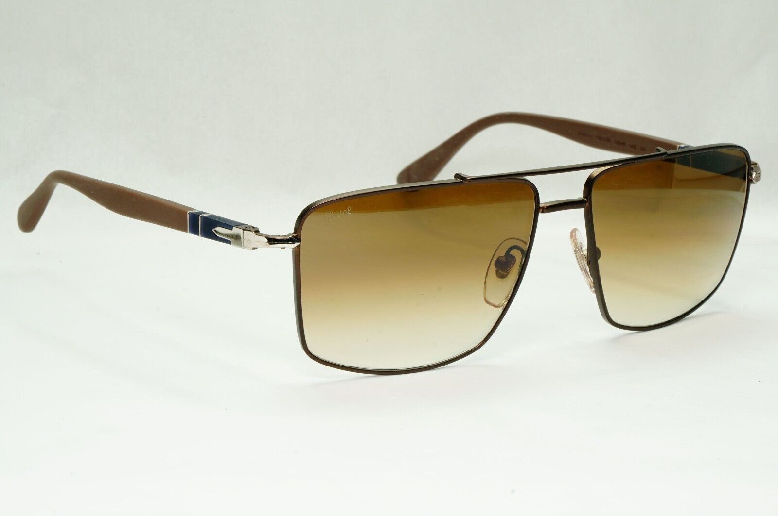 Persol Sunglasses 2013 Navigator Brown Gradient Metal Pilot 2430-S 1020/51 58mm