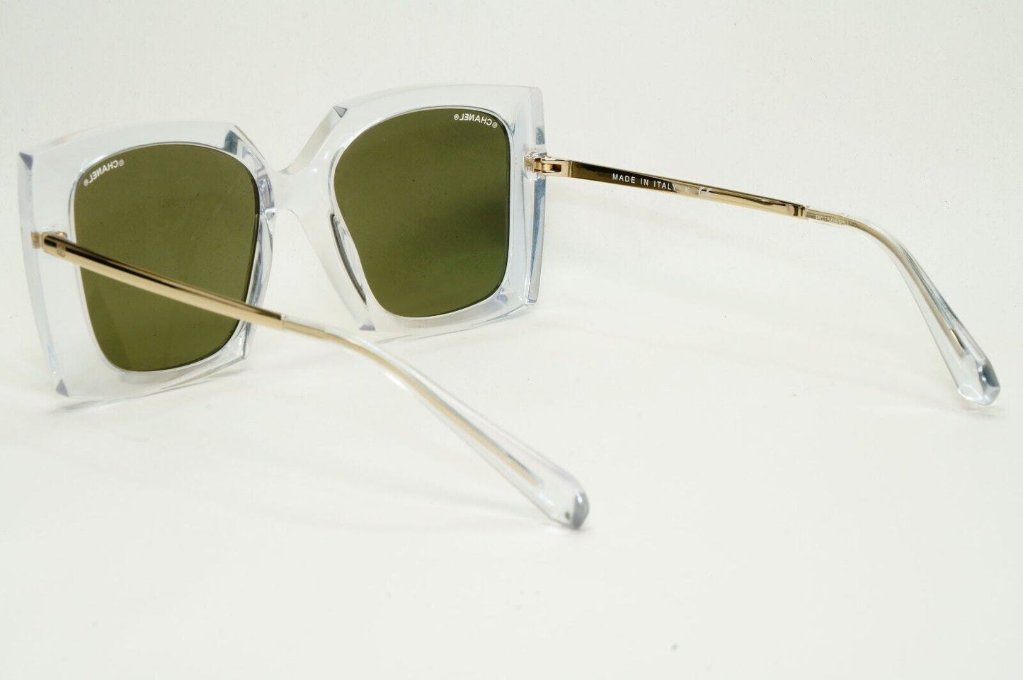 Chanel Sunglasses Gold Mirror Transparent Square 6051 c.660/T6 53mm [a]
