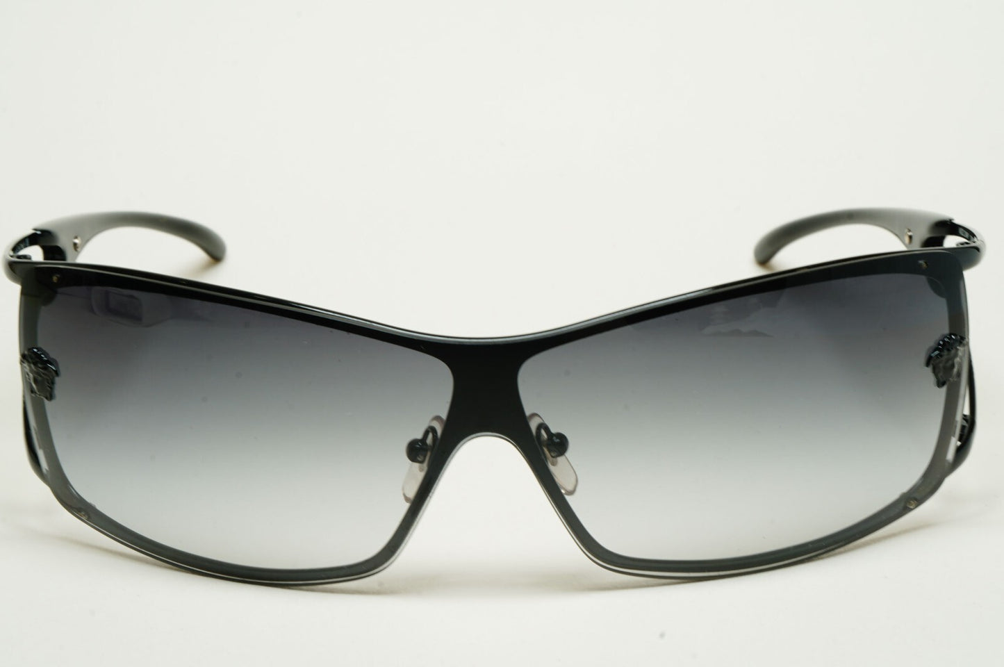 Versace Sunglasses 2006 Vintage Black Medusa Shield MOD 2048 1009/8G 200225