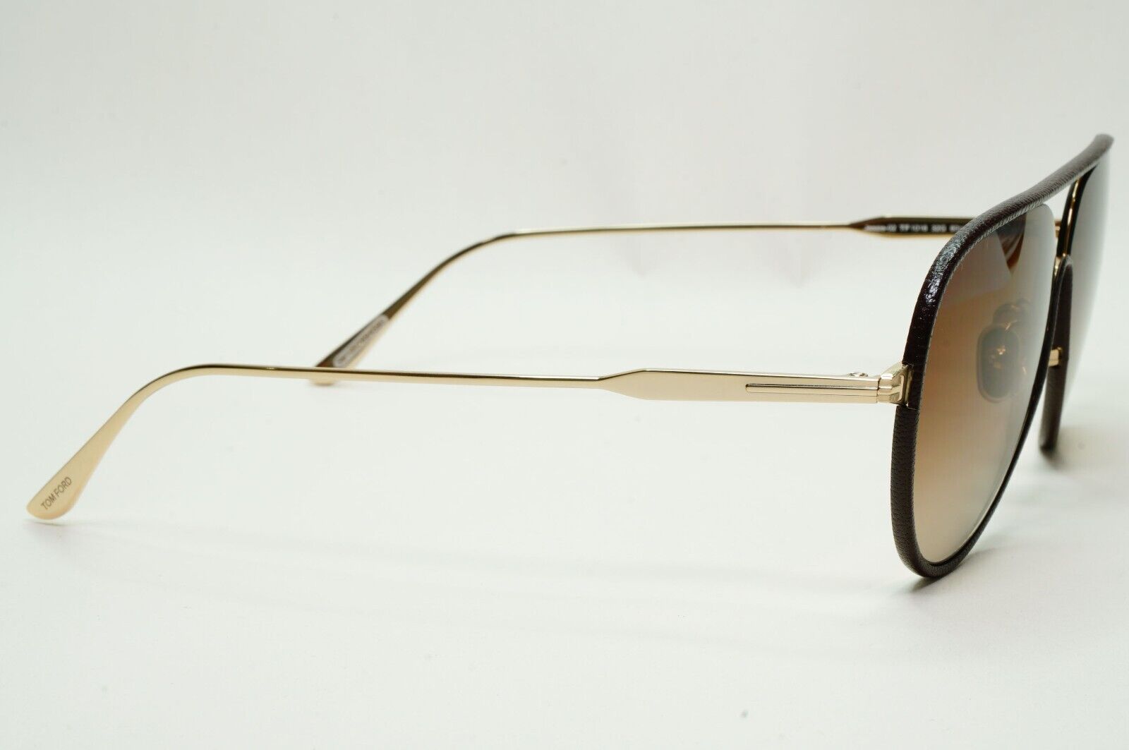 Tom Ford Sunglasses Jessie-02 24K Gold Plated Leather Pilot Brown FT1016 32G