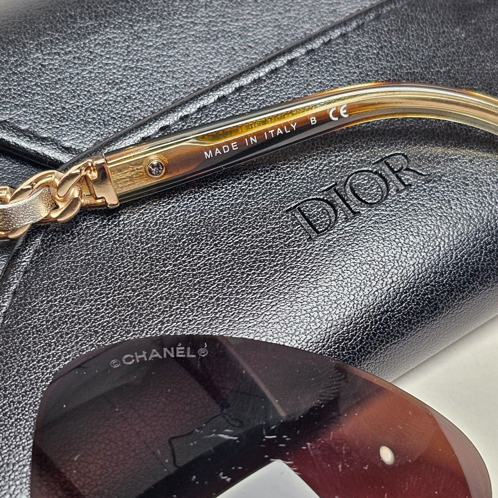 Chanel Sunglasses Leather Chain Gold Brown Tortoise 5260-Q c.1498/S5 57mm 261124