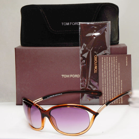 Tom Ford Sunglasses Jennifer Brown Gold Violet Gradient Wrap FT0008 TF8 50F