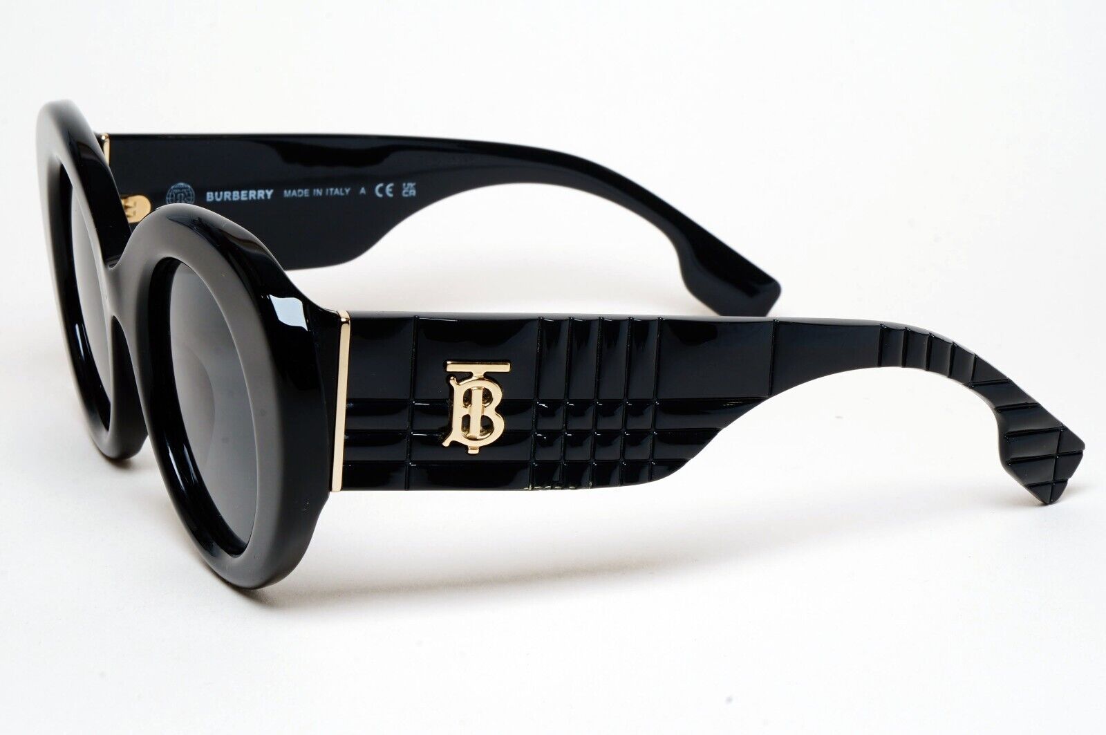 Burberry Sunglasses Margot Black Gold Large Oval BE 4370-U 3001/87 49mm