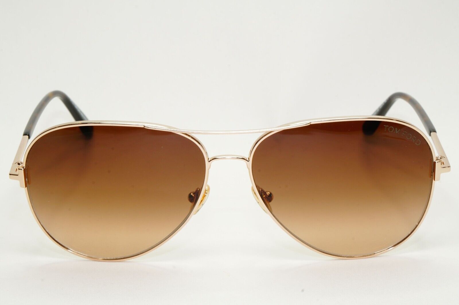 Tom Ford Sunglasses Clark Gold Pilot Brown Gradient Metal FT0823 TF 823 28F [a]