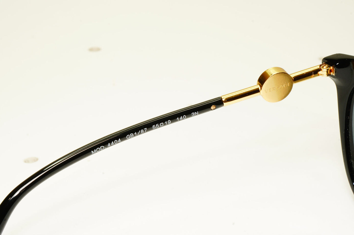 Versace Sunglasses Black Gold Medusa Grey Square MOD VE 4404 GB1/87 55mm