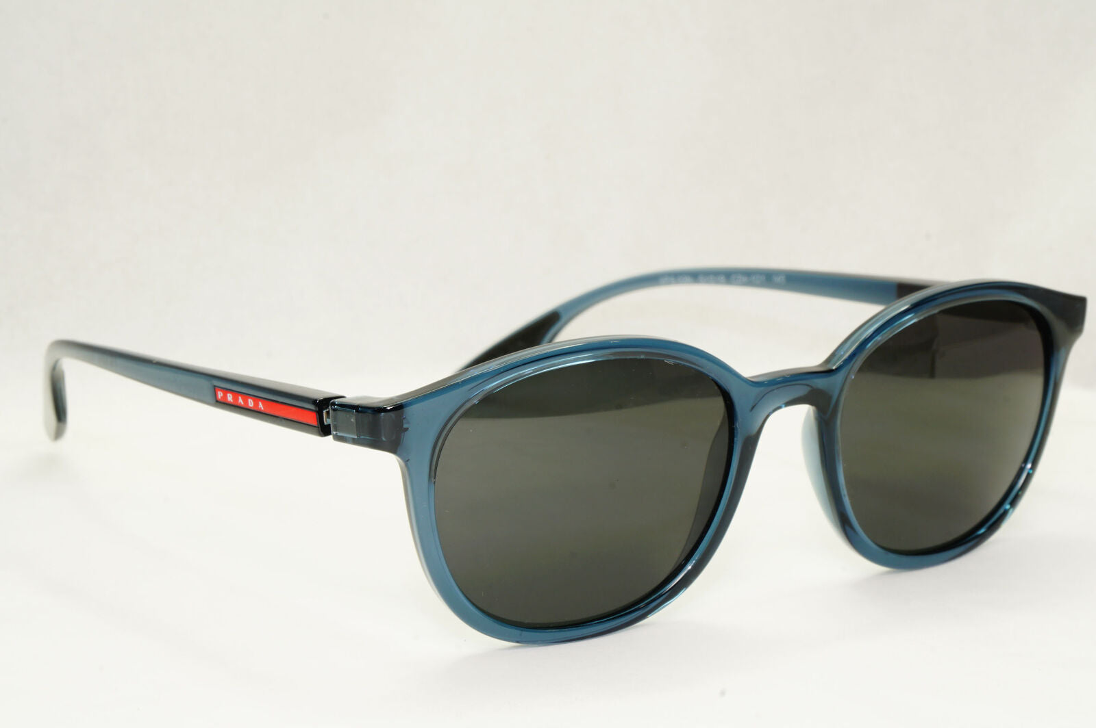 Prada Sunglasses Blue Avio Transparent Black Round PS03NV VPS 03N CZH-1O1 51mm