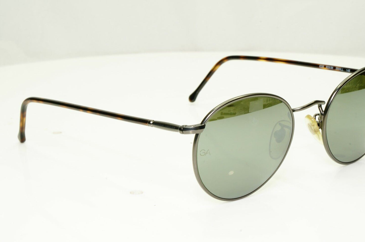 Giorgio Armani 1997 Vintage Sunglasses Gunmetal Green Mirror 639 905/36 49mm