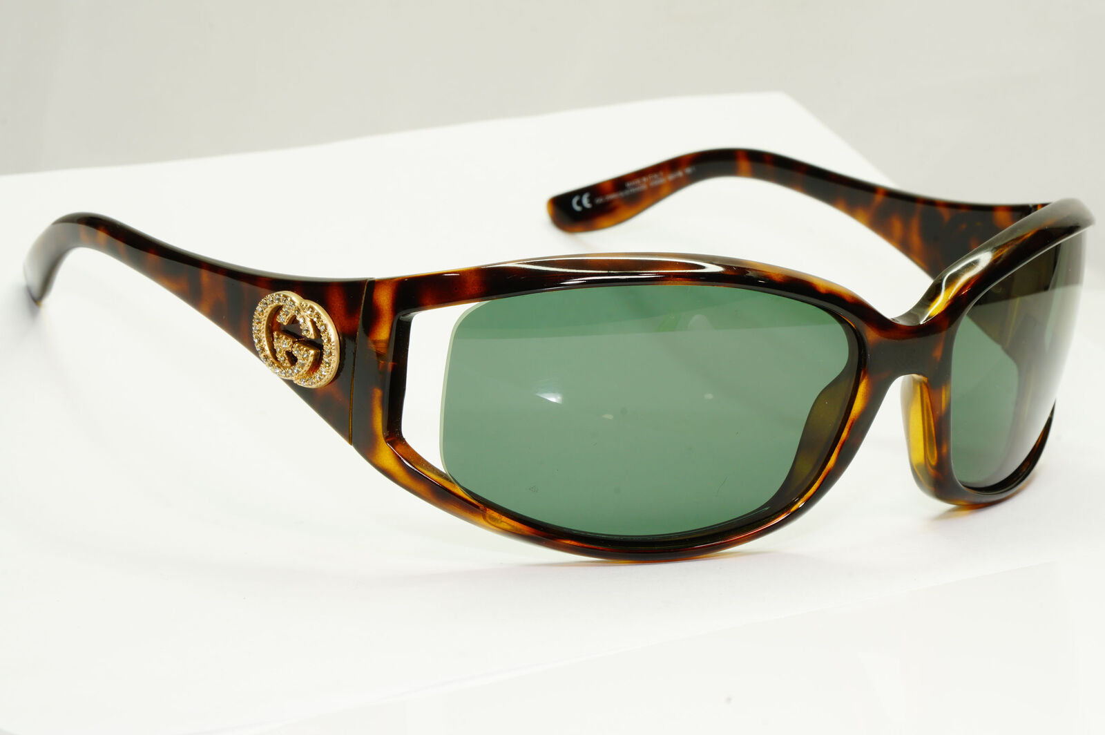 Gucci 2005 Sunglasses Vintage Brown Green Gold GG 2989/S/STRASS V088U 181022