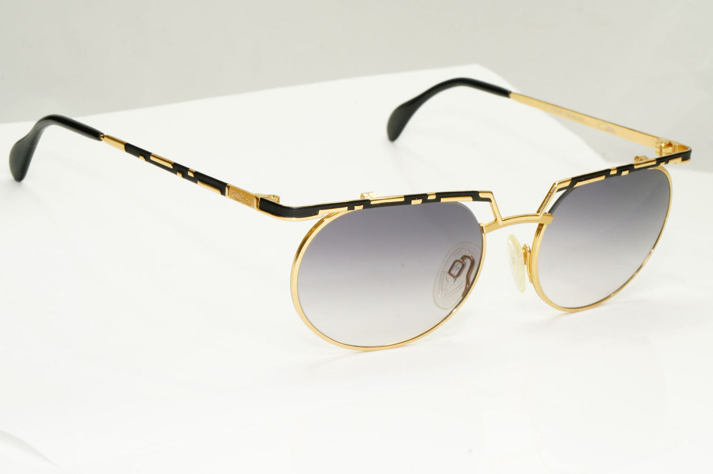 Cazal 1990s Vintage Sunglasses Metal Gold Black Grey MOD 265 COL 302 071222