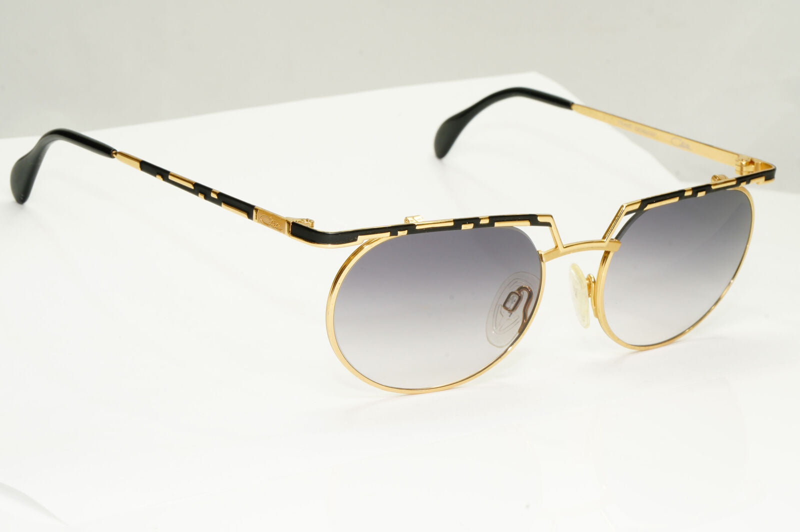 Cazal 1990s Vintage Sunglasses Metal Gold Black Grey MOD 265 COL 302 071222