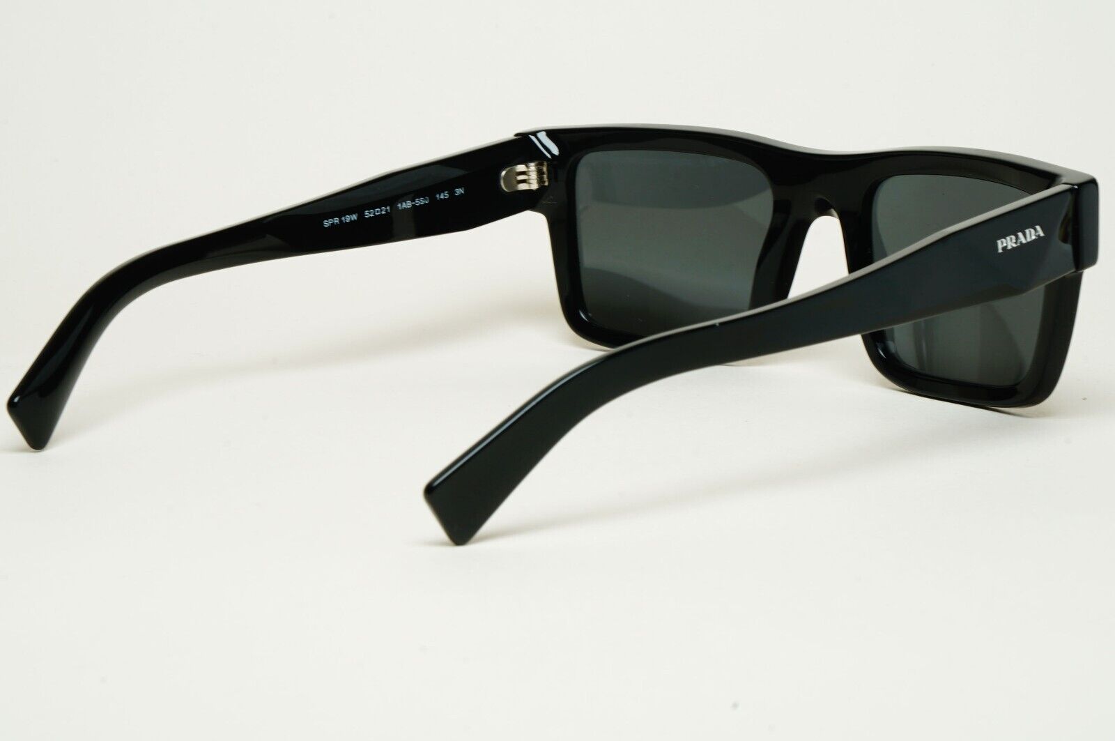 Prada Sunglasses 2023 Black Symbole Square PR19WS SPR 19W 1AB-5S0 52mm 210125