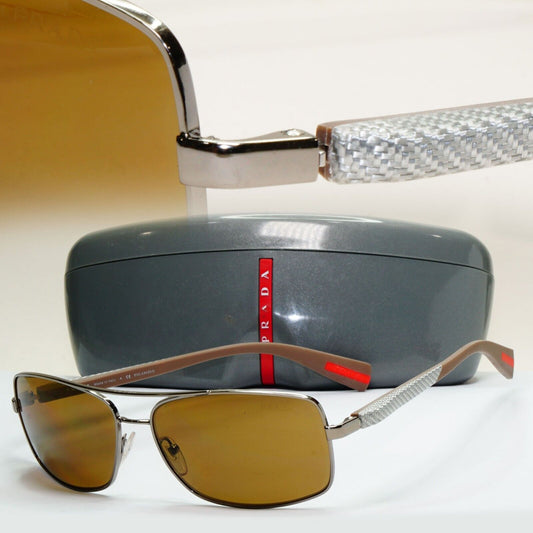 Prada Sunglasses 2013 Polarised Carbon Fibre Brown PS50OS SPS 50O 5AV-5Y1 260724
