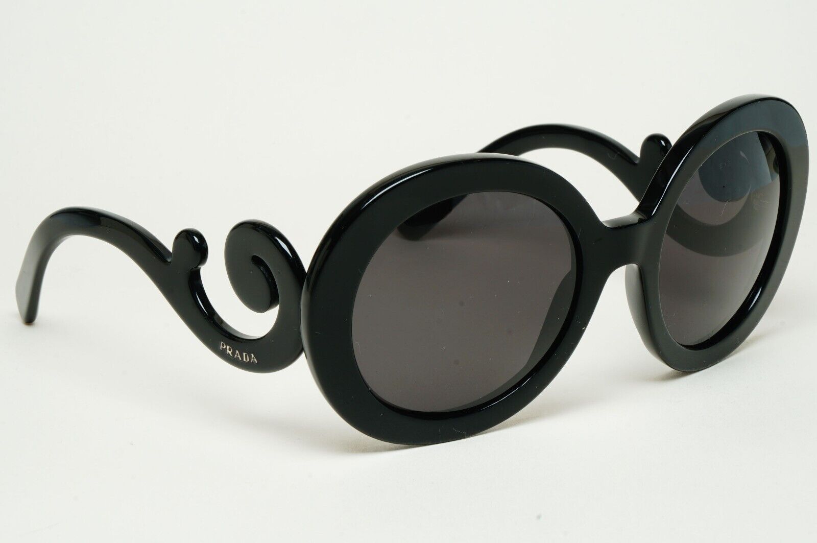 Prada Sunglasses Baroque Swirl Round Black PR27NS SPR 27N 1AB-5W1 060125