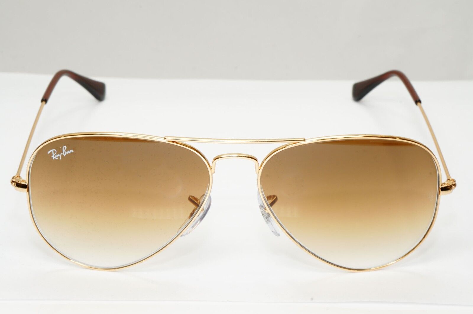 Ray-Ban Sunglasses Aviator Gold Brown Gradient Pilot Metal RB 3025 001/51 58mm