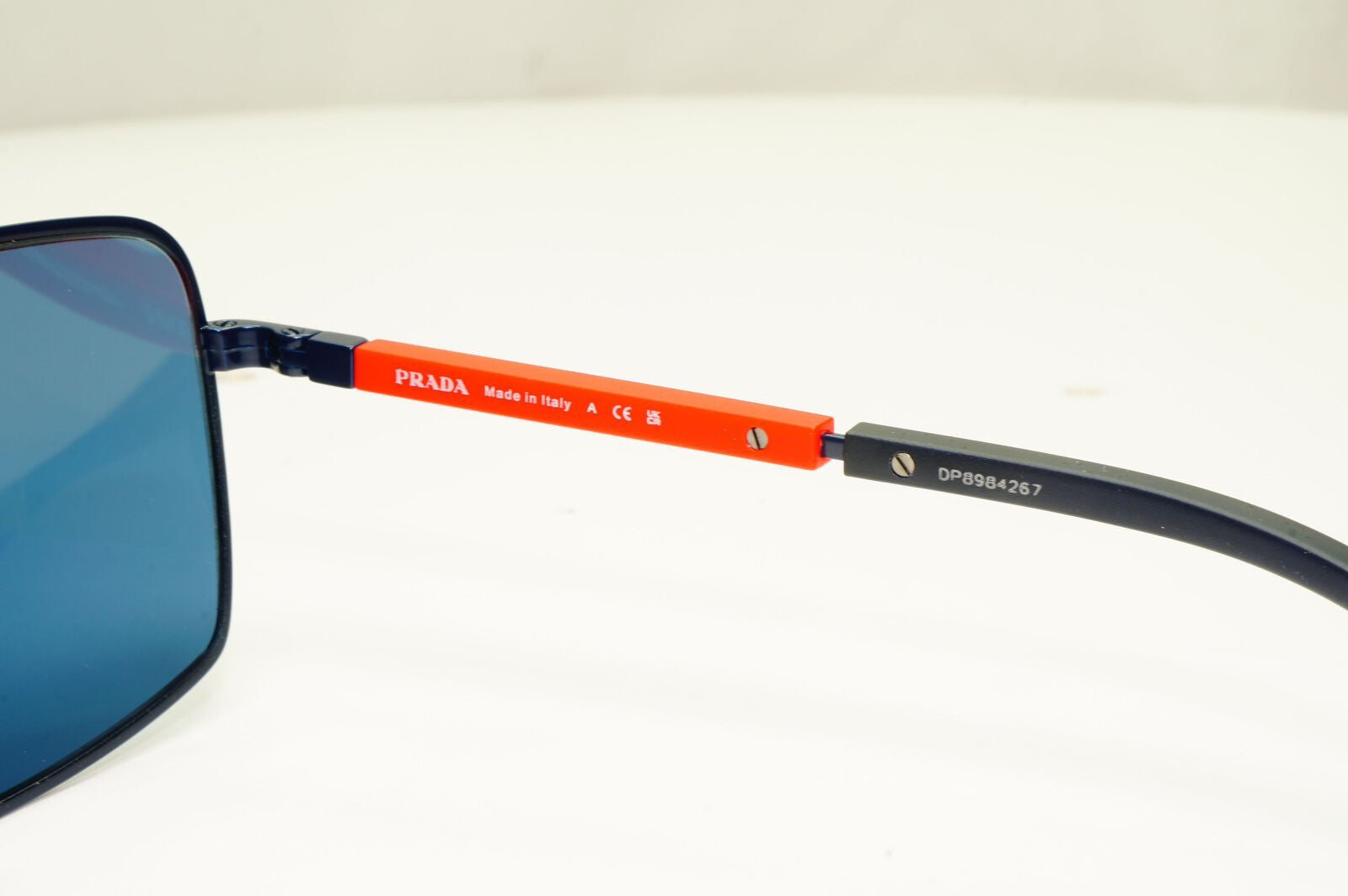 Prada Blue Square Sunglasses Mens Square Red Designer SPS 52X PS52XS 06S-07L