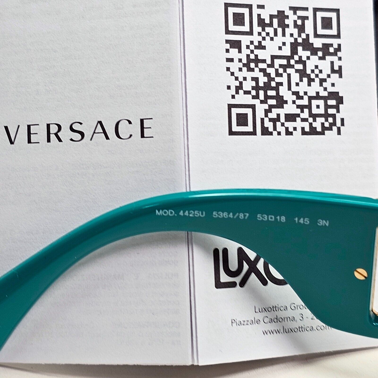 Versace Sunglasses Green Biggie Medisa Oversized Square MOD VE 4425U 5364/87