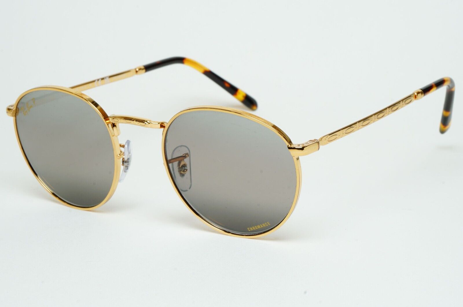 Ray-Ban Sunglasses Polarised Silver Mirror New Round RB 3637 9196/G3 50mm