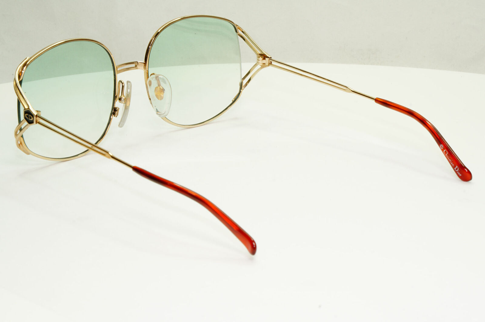 Dior Austria 1990s Sunglasses Vintage Gold Green Gradient Womens 2590 41 020822