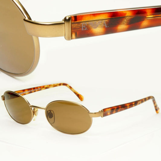 Emporio Armani 1997 Vintage Sunglasses Mens Womens Oval Bronze Metal 106-S 884