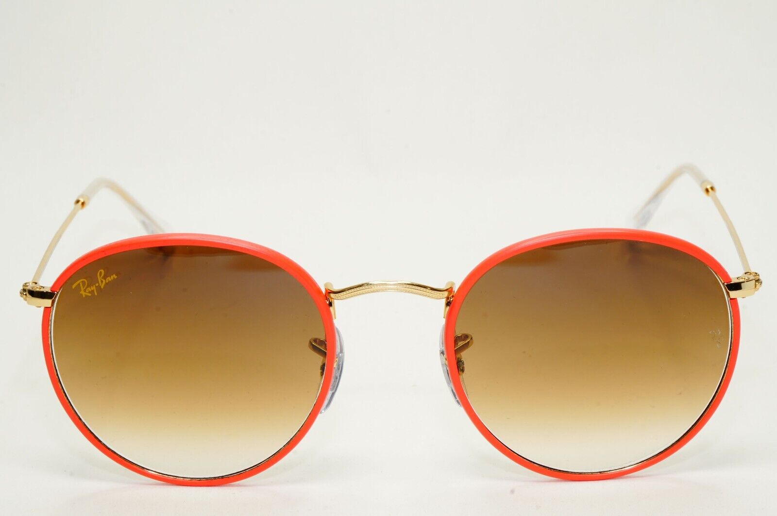 Ray-Ban Sunglasses Round Full Color Red Gold Brown Gradient RB 3447-J-M  9196/51