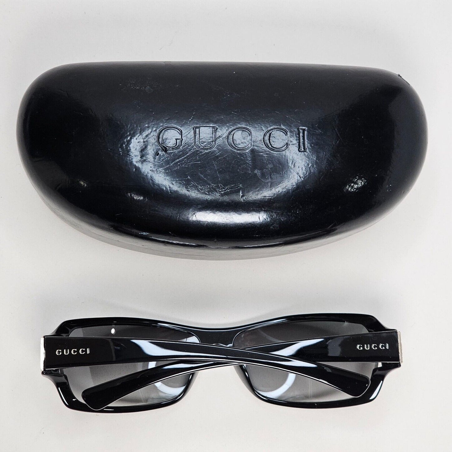 Gucci Sunglasses 2002 Vintage Black Grey Rectangle Unisex GG 2547/S PL4 131024