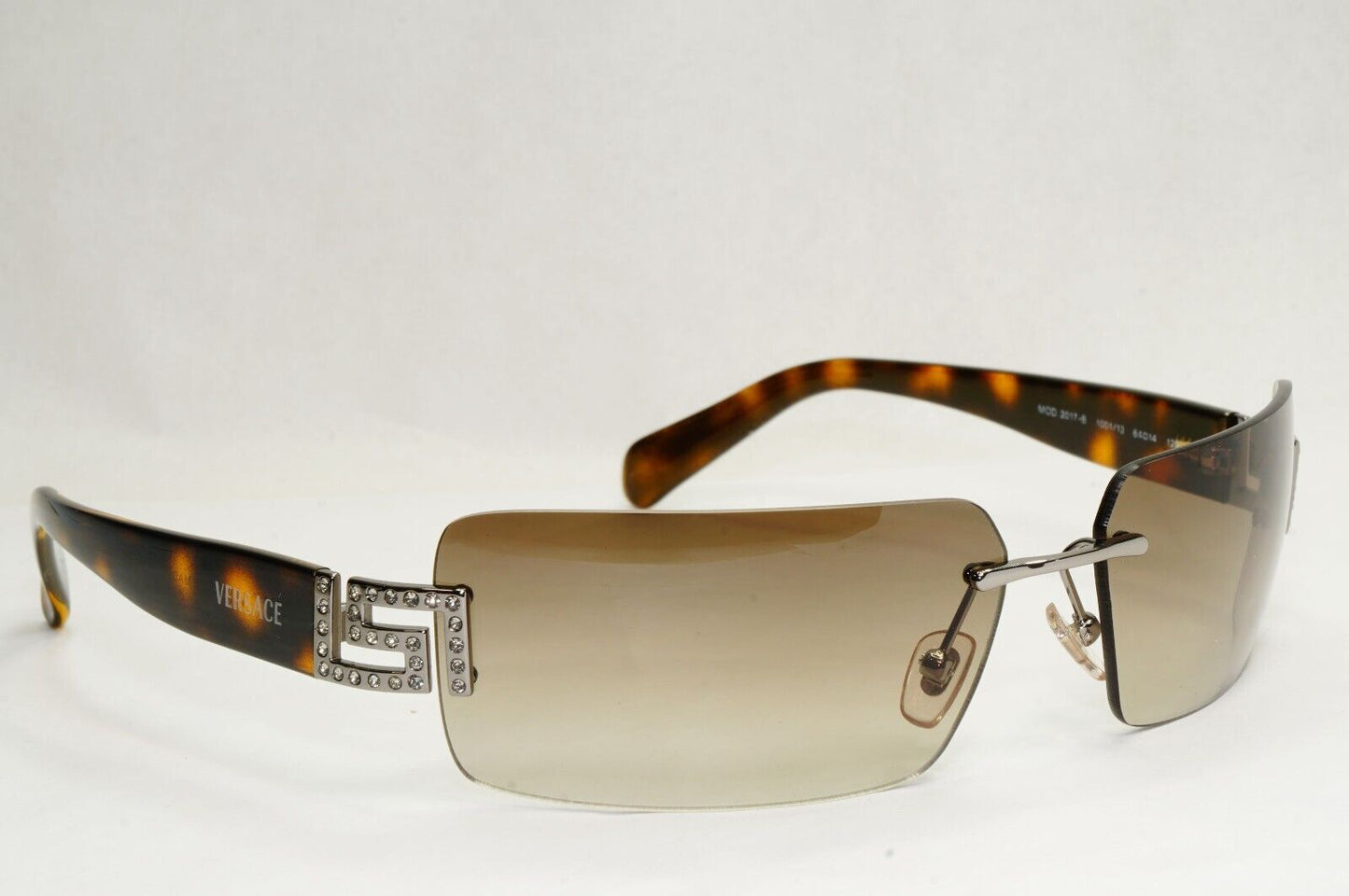 Versace Sunglasses 2004 Vintage Wrap Brown Gradient MOD 2017-B 1001/13 180324
