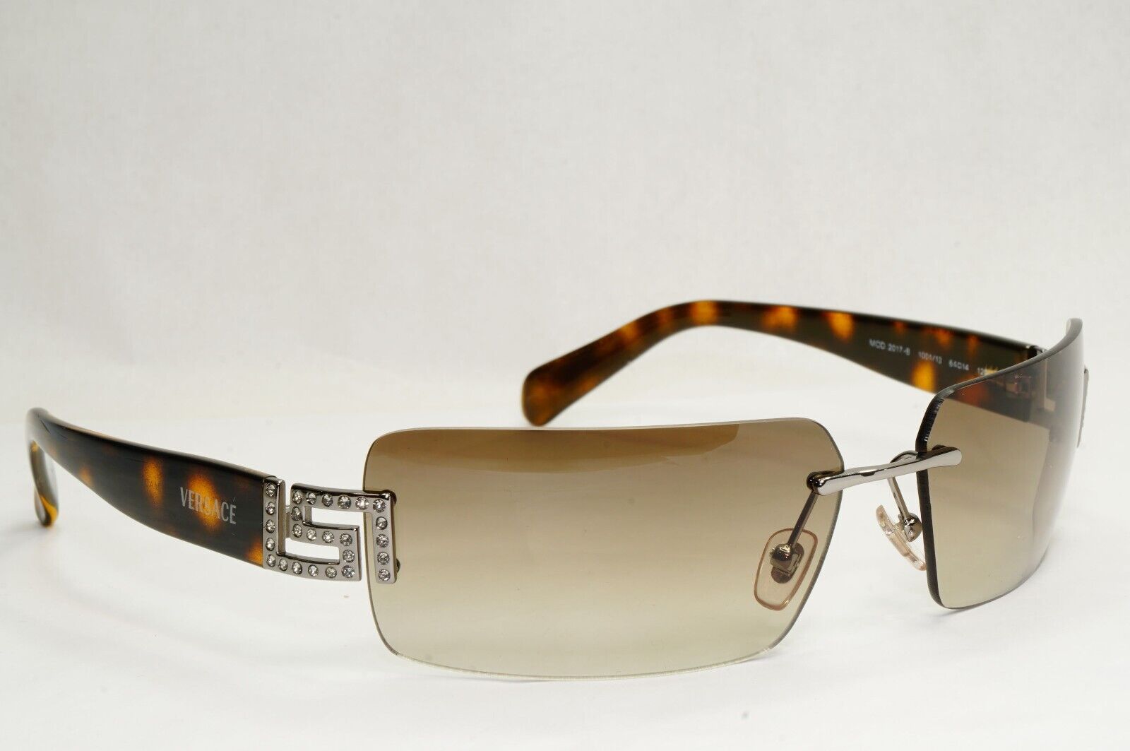 Versace Sunglasses 2004 Vintage Wrap Brown Gradient MOD 2017-B 1001/13 180324