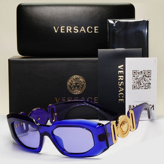 Versace Sunglasses Purple Transparent Biggie Oversized MOD VE 4425U 5419/1A
