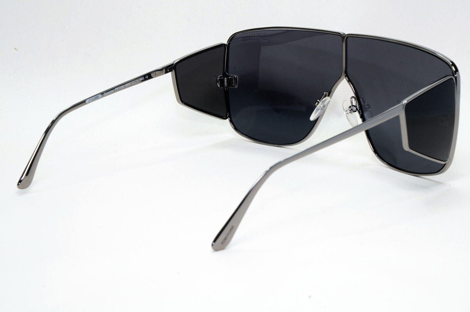 Tom Ford Sunglasses Spector Gunmetal Black Side Shields Metal FT0708 TF 708 08A