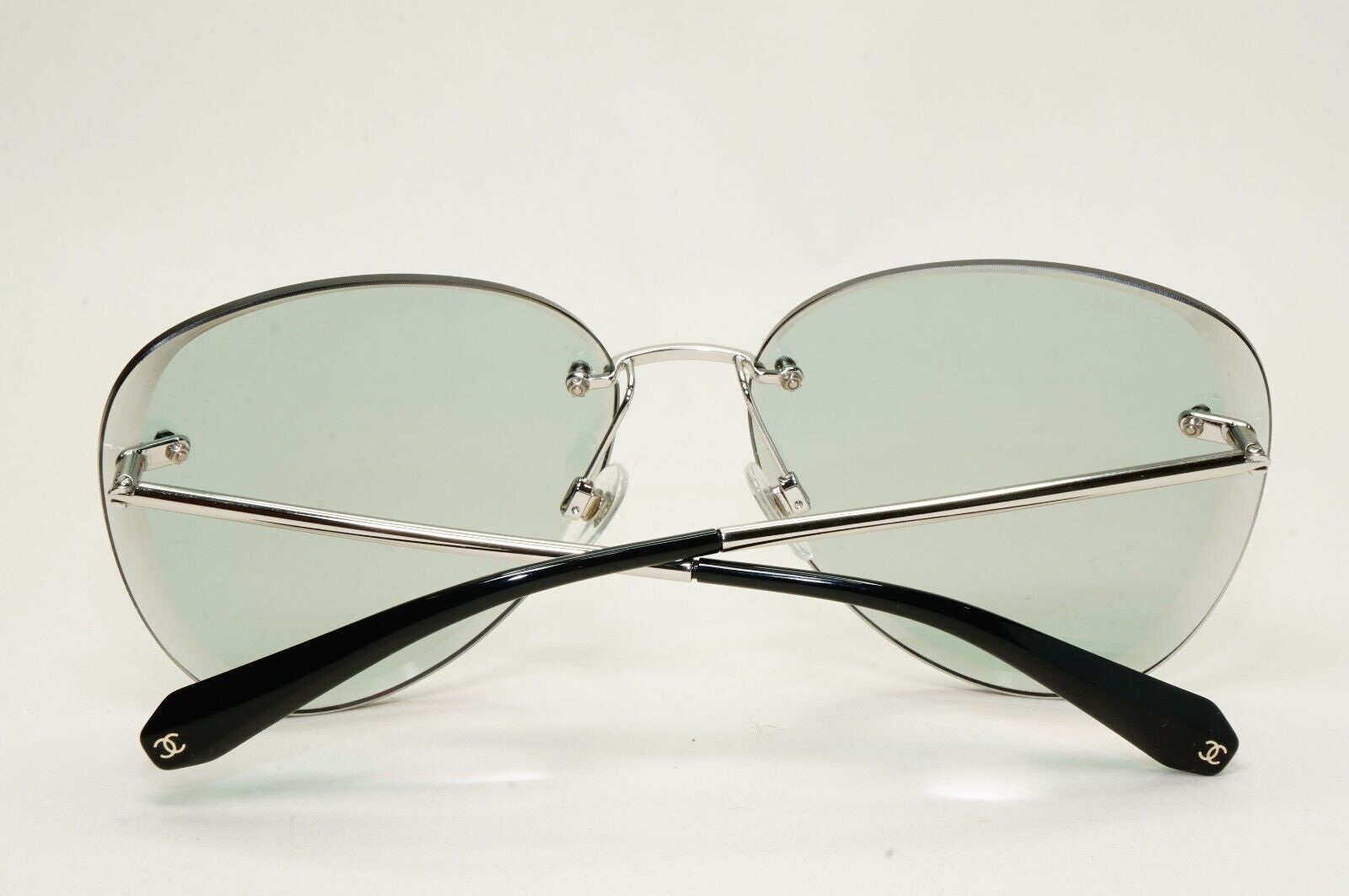 Chanel Sunglasses Rimless Silver Grey Mirrored 4239 c.124/5R 62mm