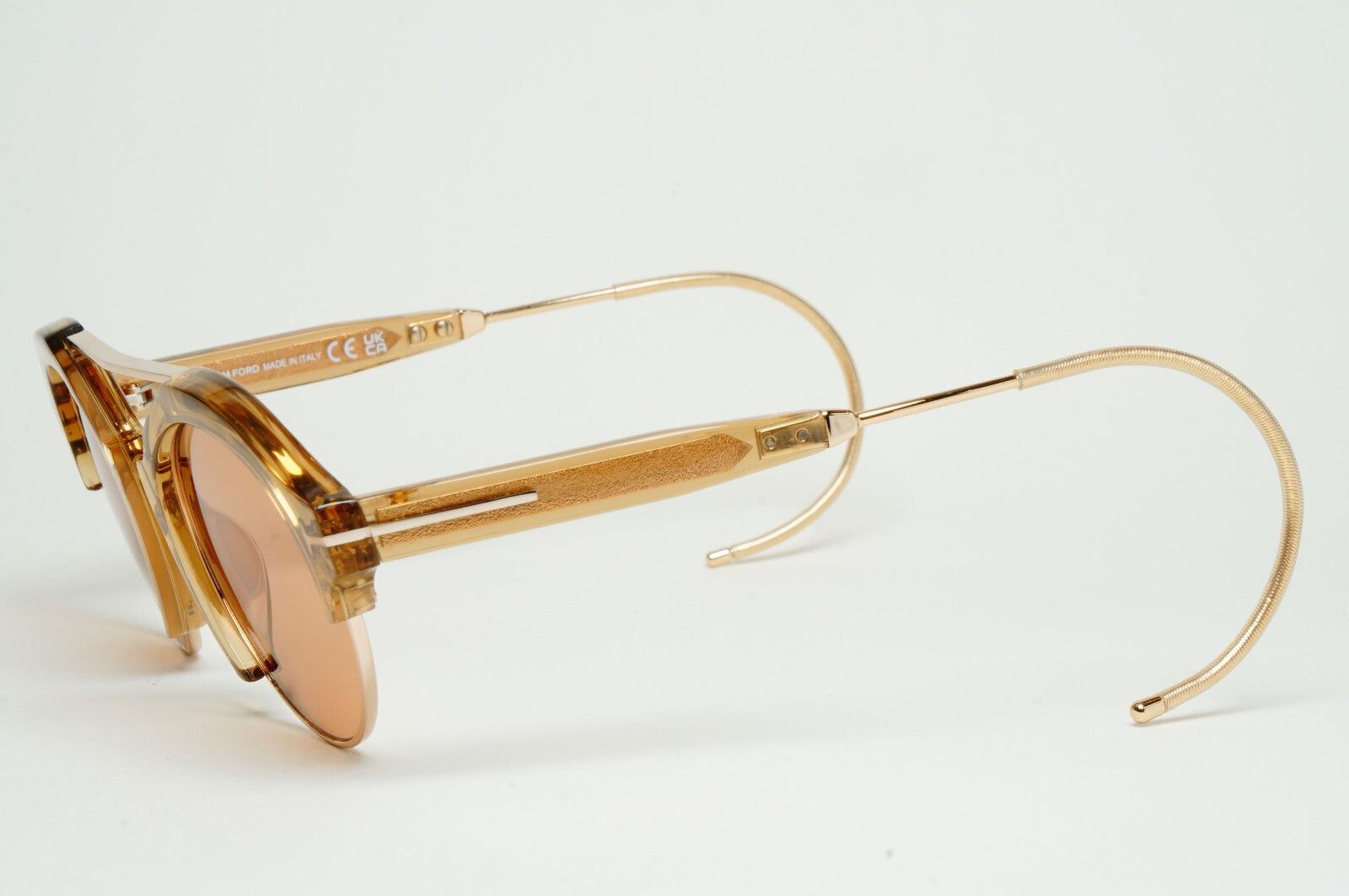Tom Ford Sunglasses Farrah-02 Ear Loop Brown Honey Gold FT0631 TF 631 45E