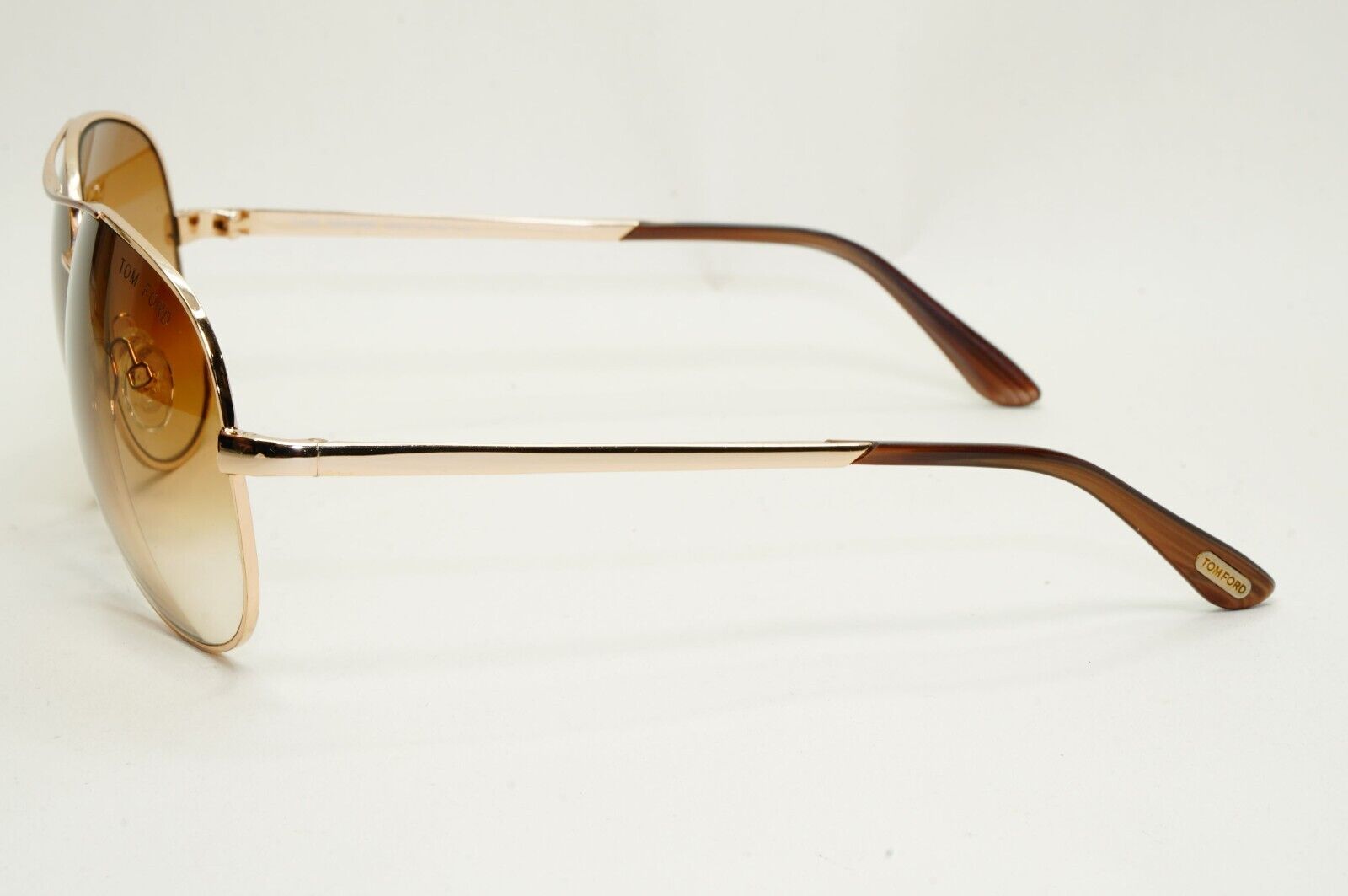 Tom Ford Sunglasses Charles Gold Pilot Brown Gradient FT0035 TF 35 772 091124