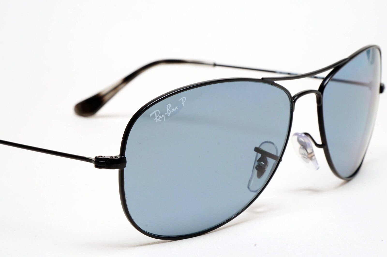 Ray-Ban Sunglasses Polarized Chromance Black Blue Pilot RB 3562 006/BA 59mm