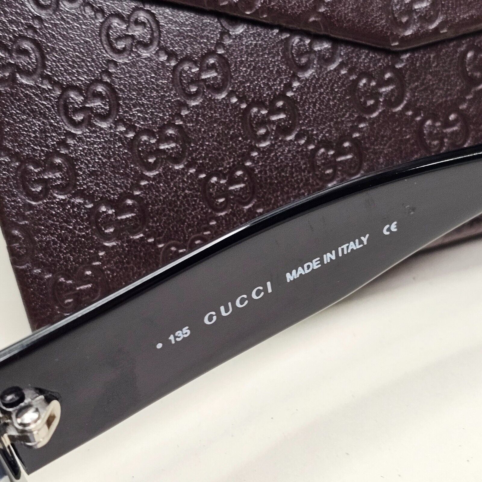 Gucci Sunglasses 1996 Vintage Black Blue Square GG 2409/N/S 807 49mm 141024