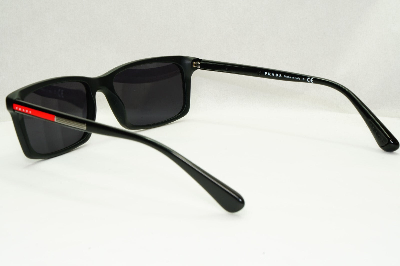 Prada Sunglasses Plack Rectangle Square Slim PS02CV VPS 02C 1BO-1O1 55mm [a]