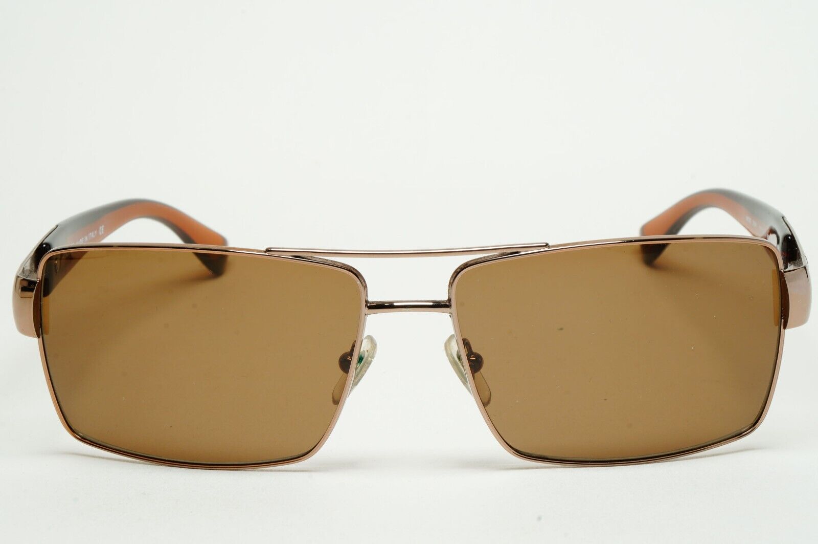 Versace Sunglasses 2005 Vintage Brown Square Navigator MOD 2041 1013/13 050225