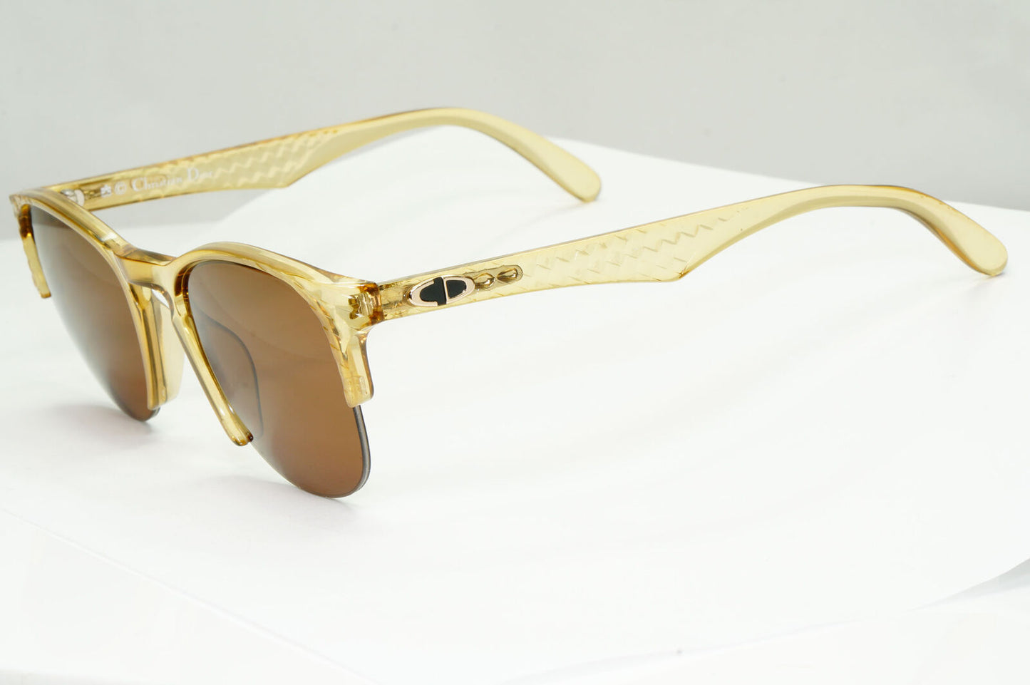 Dior 1990s Vintage Sunglasses Transparent Honey Brown Germany 2376 20 071222