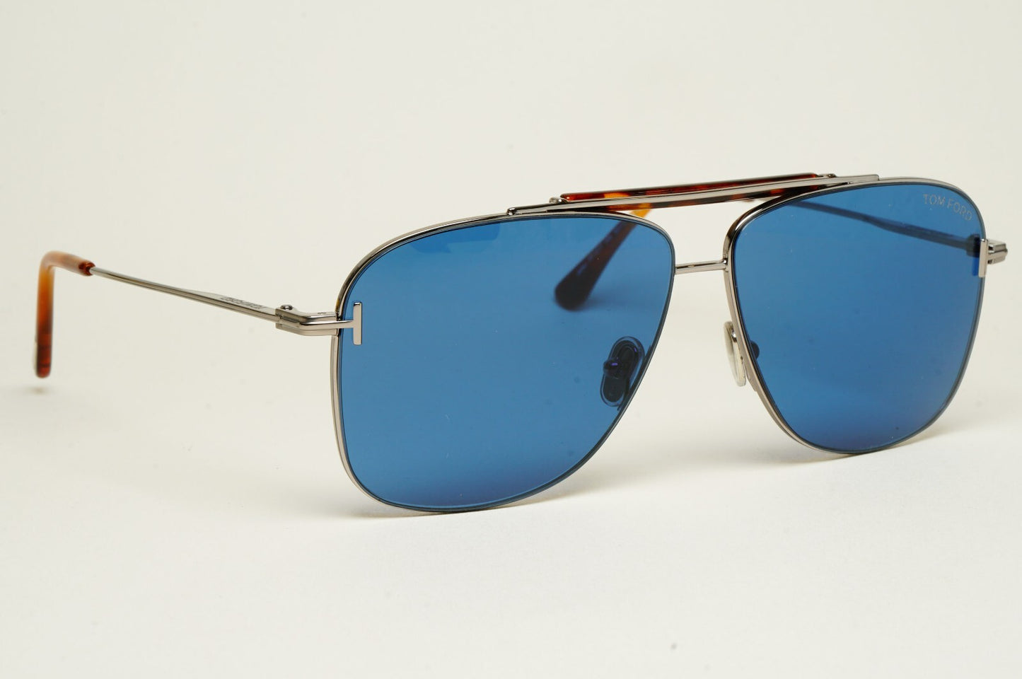 Tom Ford Sunglasses Jaden Blue Ruthenium Navigator Pilot FT1017 TF 1017 14V