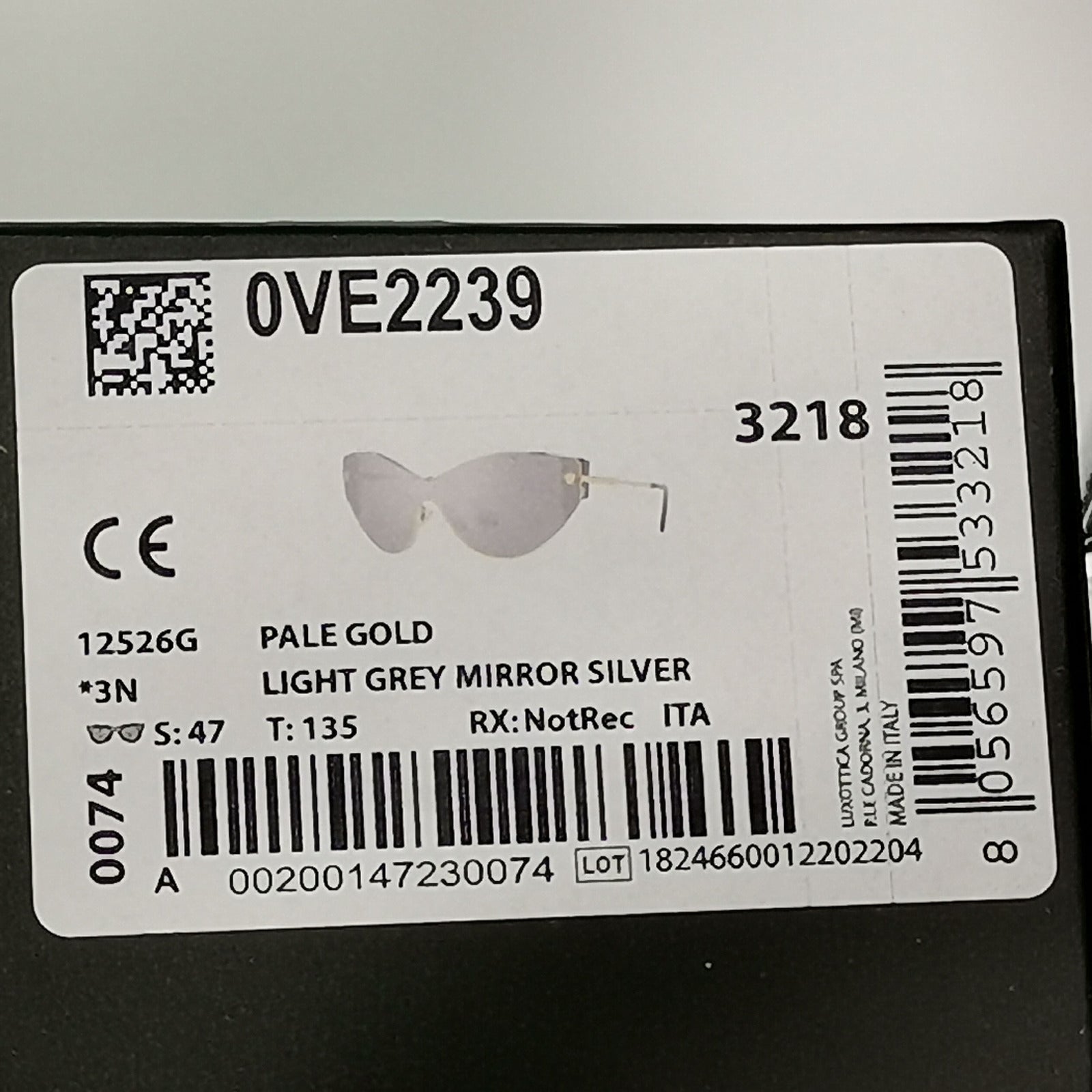 Versace Sunglasses Silver Gold Medusa Shield Mirror Visor MOD 2239 1252/6G