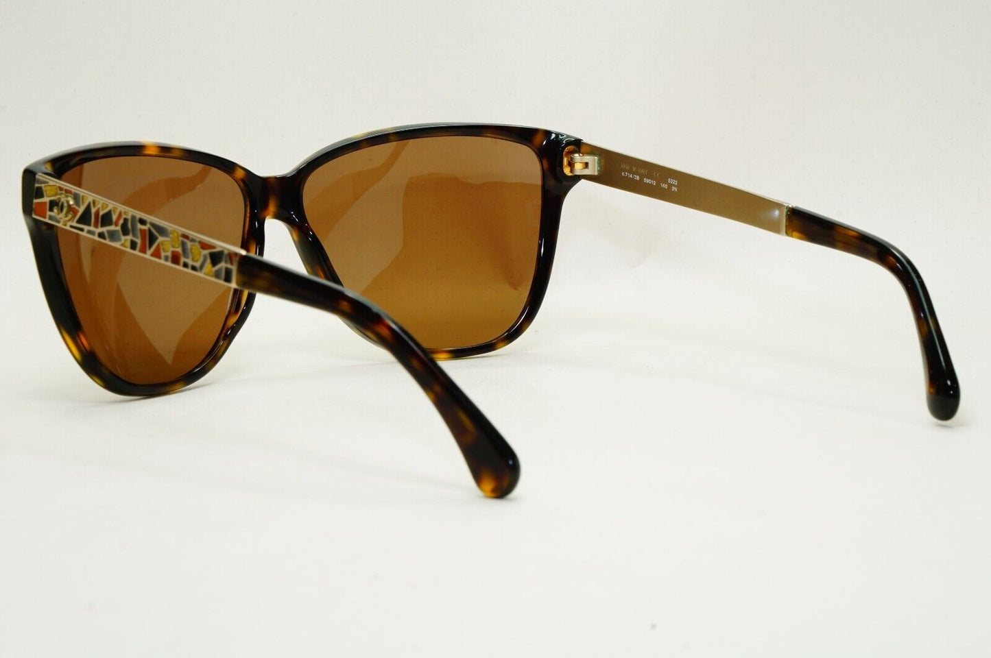 Chanel Sunglasses 2011 Vintage Brown Tortoise Mosaic Square 5222 c.714/3B 081124