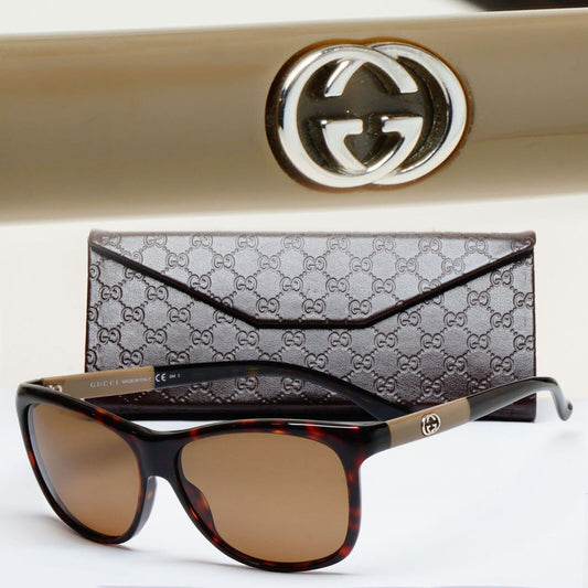 Gucci Sunglasses 2013 Vintage Brown Tortoiseshell Square GG 3613/S 6F4HA 070125