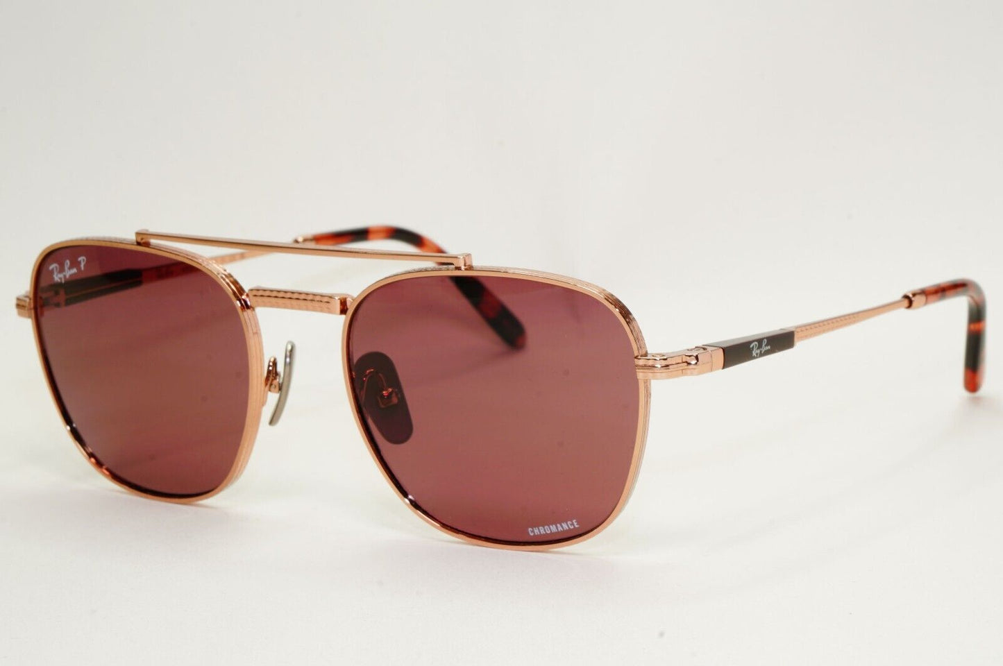 Ray-Ban Sunglasses Frank II Titanium Polarized Rose Gold RB 8258 3140/AF 54mm
