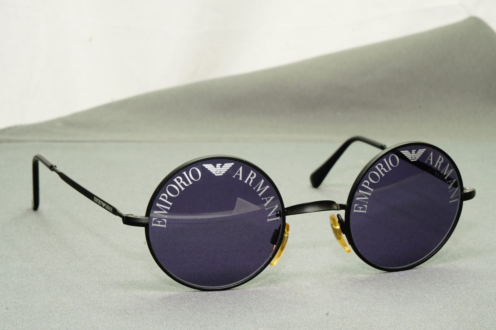 Emporio Armani 1997 Vintage Sunglasses Round Lens Logo Print Iconic 025-S 706