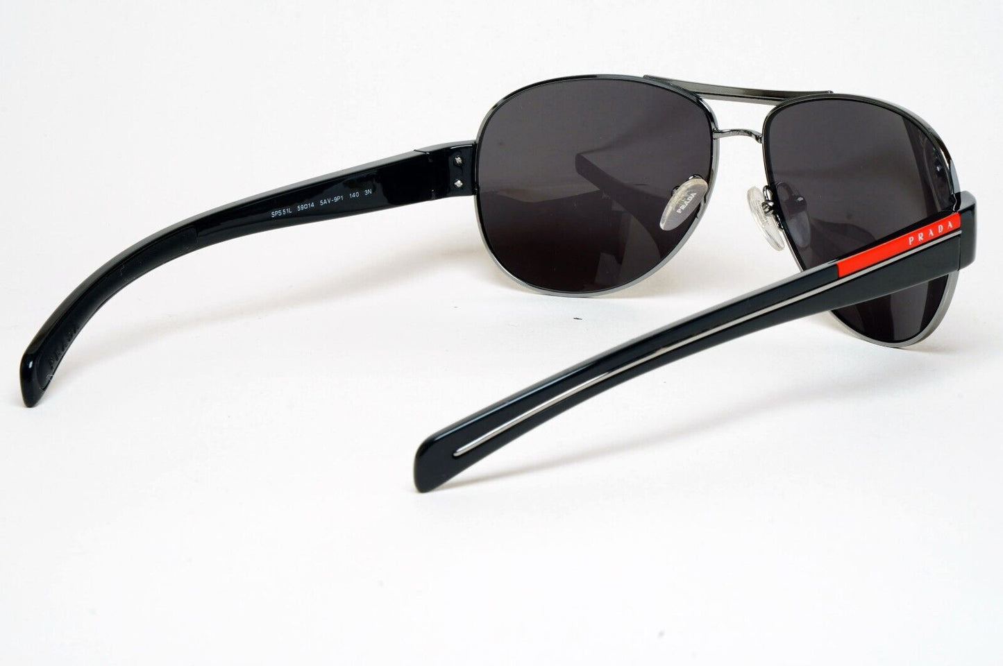 Prada Sunglasses 2010 Vintage Black Gunmetal Pilot PS51LS SPR 51L 5AV-9P1 100225