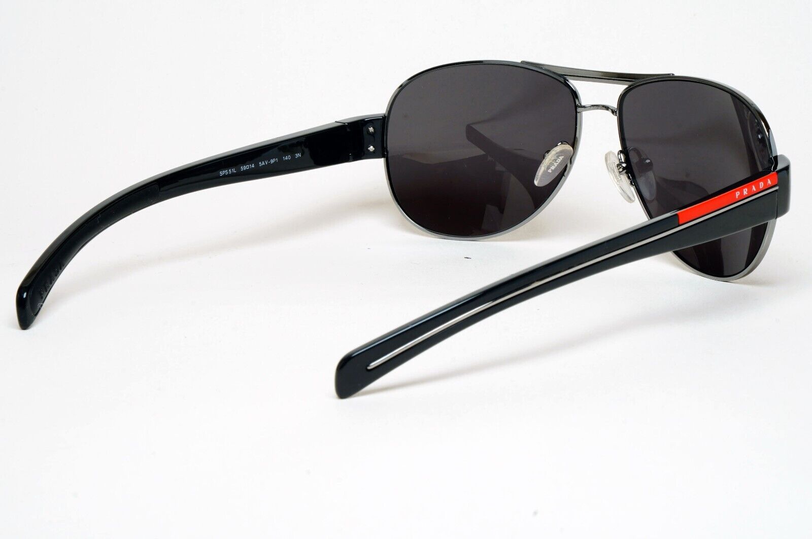 Prada Sunglasses 2010 Vintage Black Gunmetal Pilot PS51LS SPR 51L 5AV-9P1 100225
