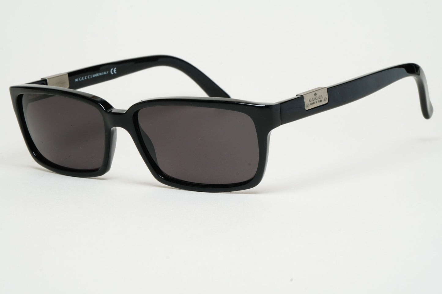 Gucci Sunglasses 1999 Vintage Black Square Retro GG 1557 807 51mm 100325