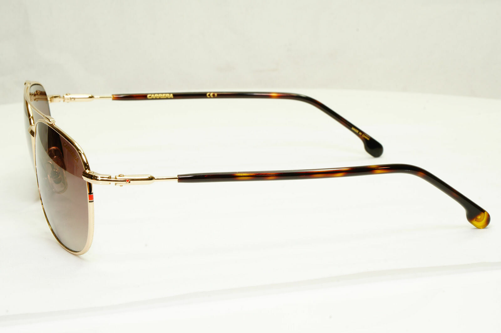 Carrera Gold Sunglasses Pilot Brown Gradient Fade Mens Metal 224 06JHA 58mm