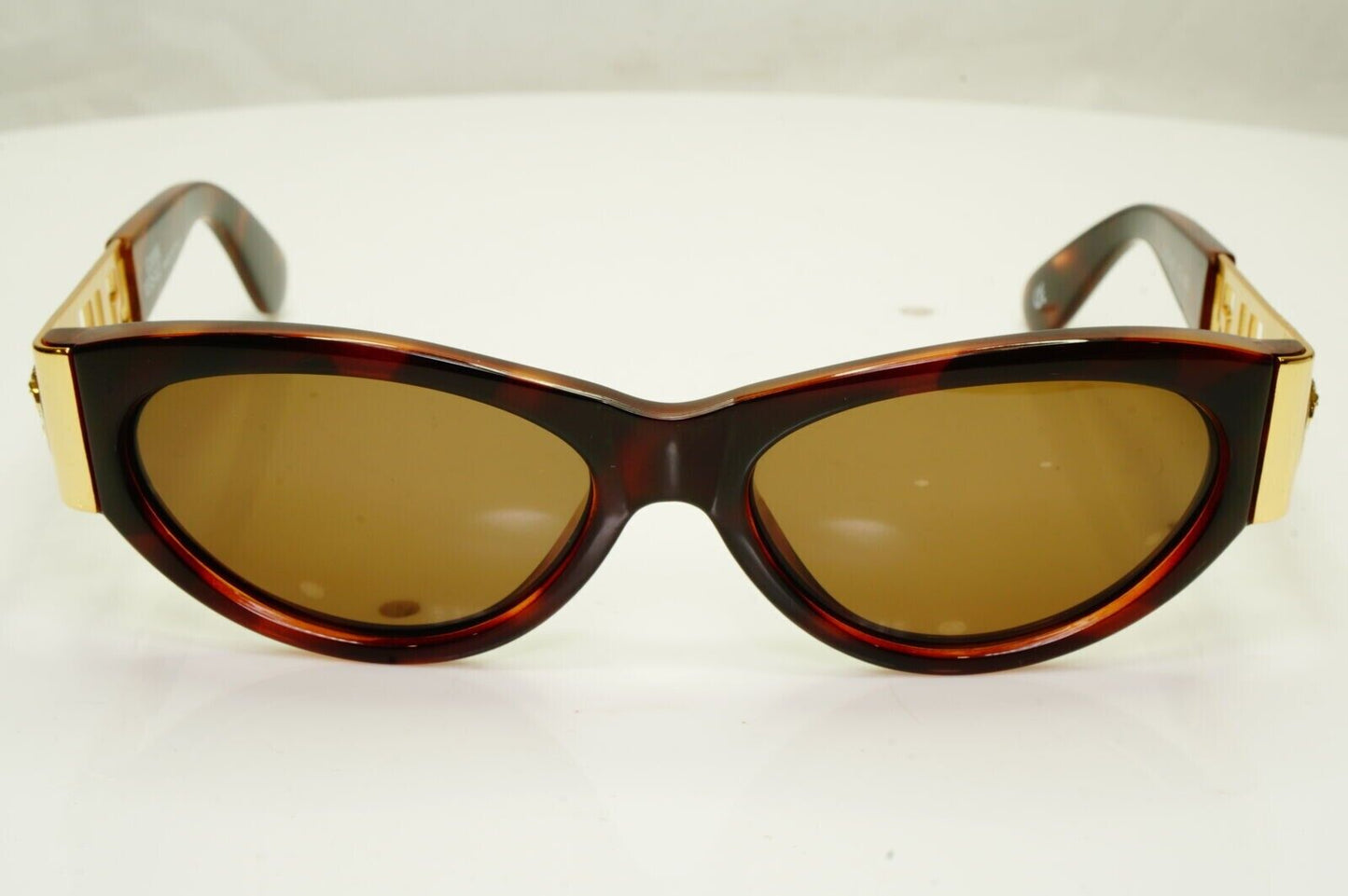 Gianni Versace Sunglasses 1996 Vintage Brown Gold Medusa Brown MOD 492 COL 900