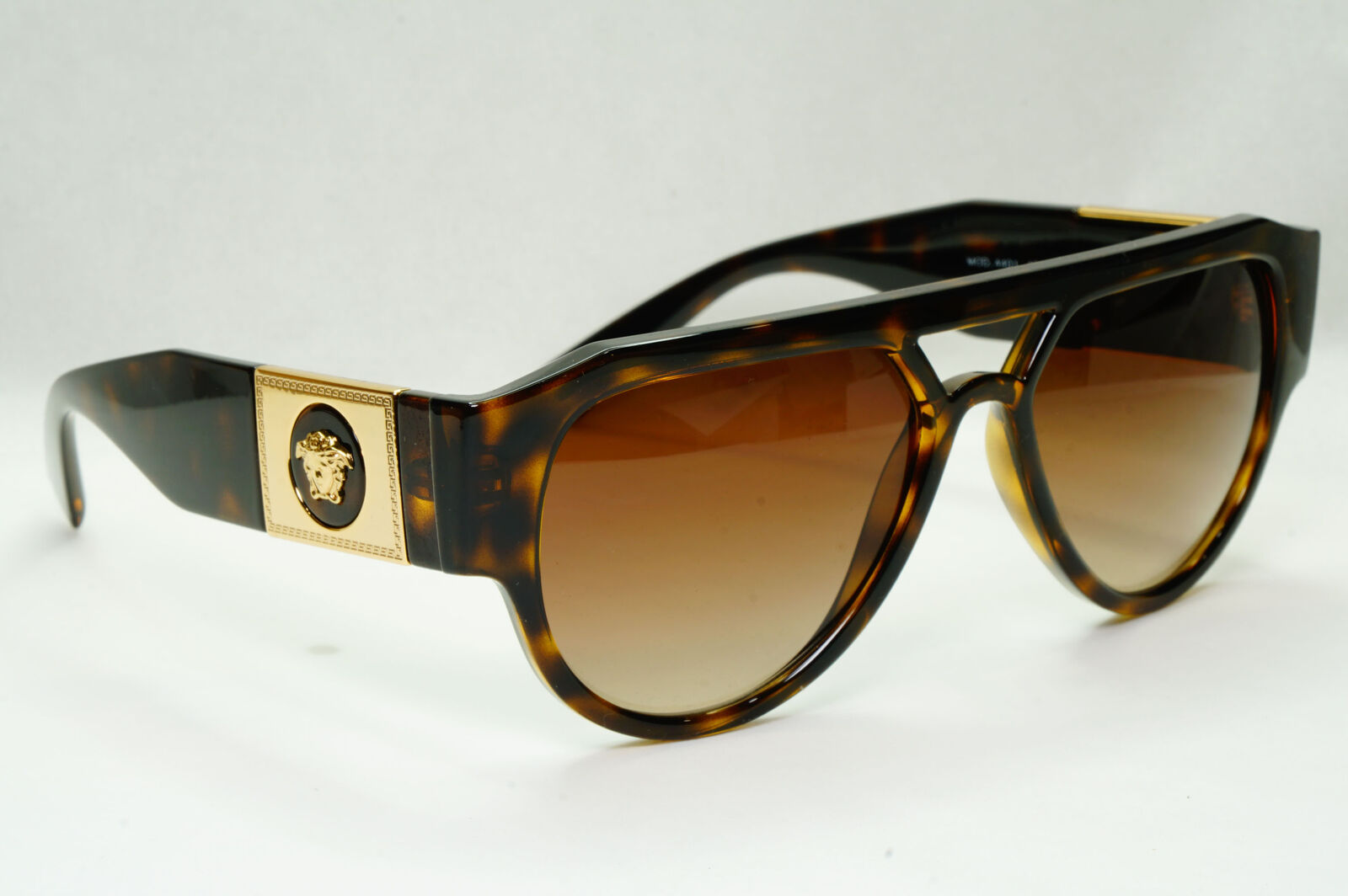 Versace Sunglasses Gold Medusa Brown Tortoiseshell Square MOD VE 4401 108/13