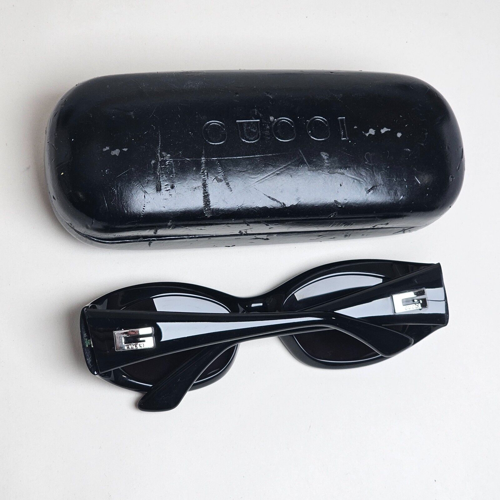 Gucci Sunglasses 1998 Vintage Black Square Retro GG 2432/S 1UF 50mm 280125